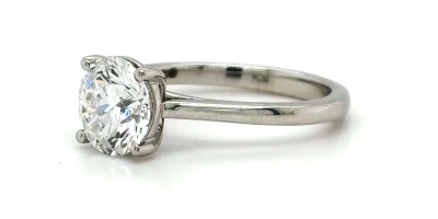 2.06ct Lab Grown Diamond & Platinum Solitaire Ring 5.6g
