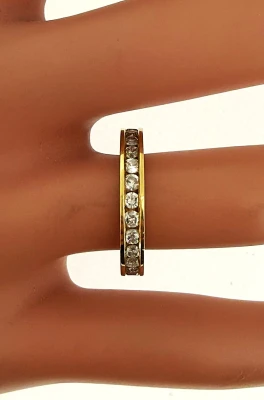 1.00ct Diamond & 18ct Gold Full Eternity/Wedding Band 3.8g