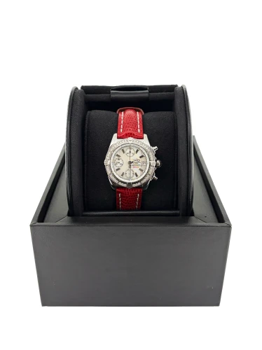 Breitling 39mm Cockpit Automatic -Diamond Bezel (2011 Box & Papers) Stainless Steel & Leather - Model: A13358