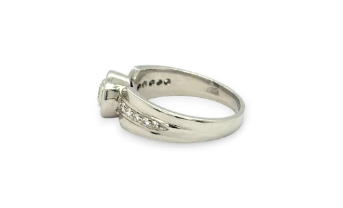 0.31ct Natural Diamond & 18ct White Gold Solitaire Ring 4.72g