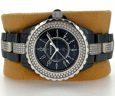 Chanel J12 ( Year 2010) 34.5mm Diamond & Ceramic