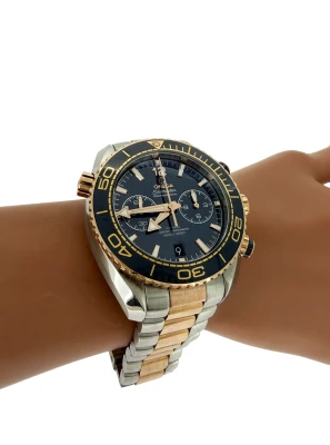 Omega 46mm Seamaster Planet 18ct Gold & Stainless Steel 2016 Box & Papers