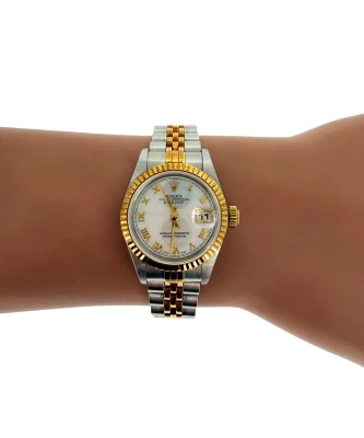 Rolex 26mm Datejust 18ct Gold & Stainless Steel Diamond 1998 Box/Papers