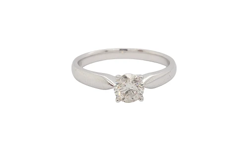 1.00ct Natural Diamond & 18ct White Gold Solitaire/Band Wedding Set 6.3g