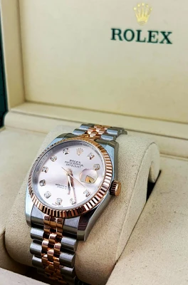 Rolex 36mm DateJust 18ct Rose Gold & Stainless Steel 2013 Box & Papers Model: 116231