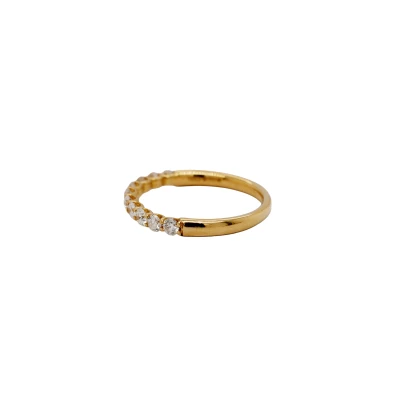 0.50ct Diamond & 18ct Gold Half Eternity Ring 1.8g