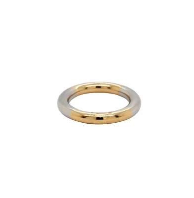 Platinum & 9ct Gold 3.5mm BESPOKE Halo Wedding Band 9.8g