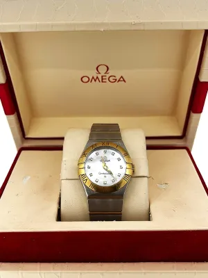 Omega Constellation 28mm - 18ct Gold & Stainless Steel- Mother of Pearl & Diamond 2019 Box & Papers