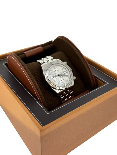Breitling 44mm Evolution Chronograph - Stainless Steel & Mother of Pearl Dial-2010 Box & Papers Model: A11356