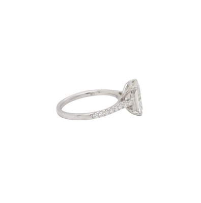 2.37ct Lab Grown Radiant Cut Diamond & Platinum Solitaire Ring 4.3g