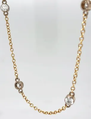 1.75ct Diamond & 18ct Gold Chain 7.5g 16inch