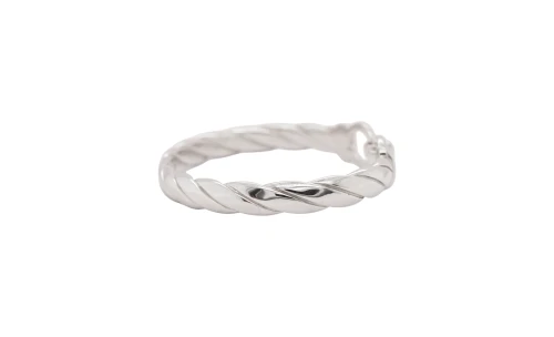 Sterling Silver 8mm Gents Twist Bangle 49.3g