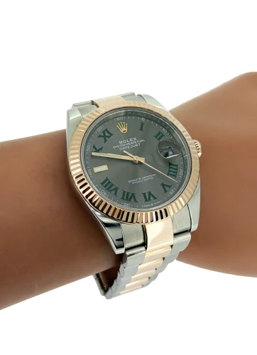 Rolex 41mm Datejust WIMBLEDON (2022 B0x & Papers 18ct Rose Gold/Stainless Steel Model: 126331