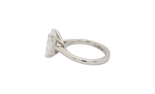 3.03ct Lab Grown Radiant Cut Diamond & Platinum Solitaire Ring 6.84g