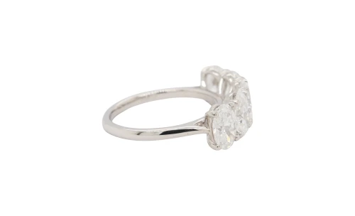 3.26ct Lab Grown Diamond & Platinum 5 Stone Eternity/Dress Ring 5.86g