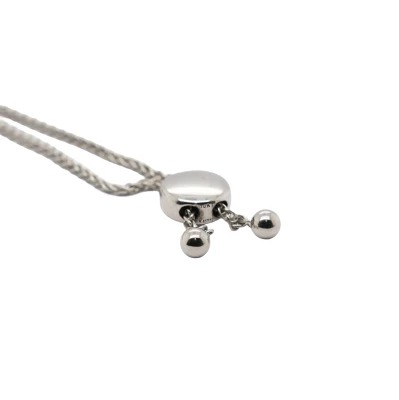 3.00ct Diamond & 10ct White Gold Triple Row Adjustable Tennis Bracelet 14.9g