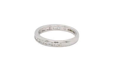 0.60ct Lab Grown Diamond & 9ct White Gold 3.0mm Wedding/Eternity Band 2.5g