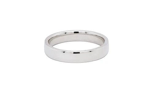 Sterling Silver 4.0mm Soft Court Band Size Q 4.07g