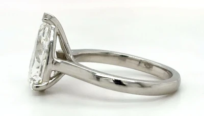 3.04ct Lab Grown Diamond & Platinum Solitaire Ring 7.0g