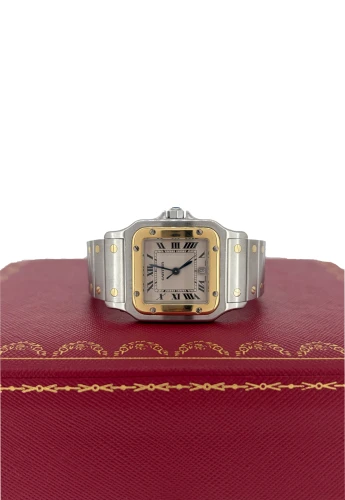 Cartier 29mm Santos Galbee - 18ct Gold & Stainless (Steel Circa 2010) Model: 1566