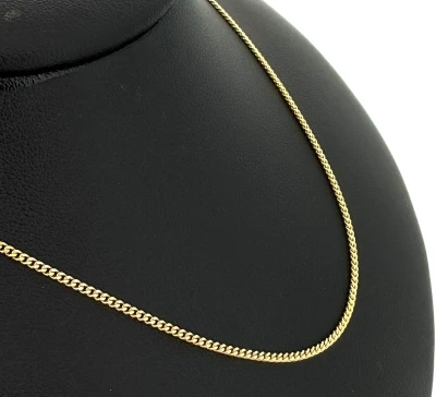 9ct Gold 1.45mm Traditional Curb Chain 22 Inch