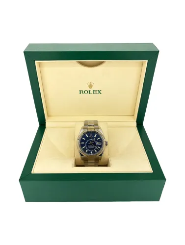 Rolex 43mm Skydweller (Blue Dial) 18ct White Gold/Stainless Steel 2022 Box & Papers Model:126934