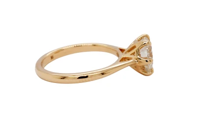 2.01ct Lab Grown Diamond & 9ct Gold Solitaire Ring 3.4g