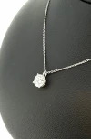 0.75ct Lab Grown Diamond & 9ct White Gold Solitaire Pendant 16/18 Inch