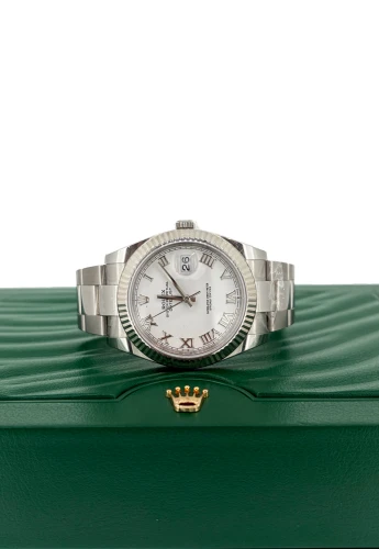 Rolex 41mm DateJust - 18ct White Gold & Stainless Steel 2021 Box & Papers - Model 126334
