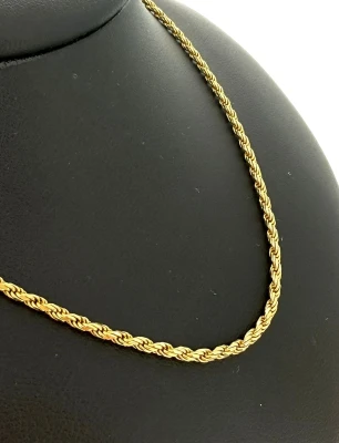 9ct Gold 2mm Rope Chain 5.0g 16 Inch