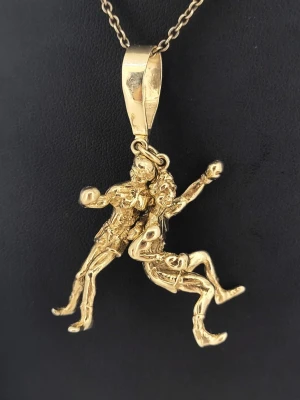 Double Boxer Pendant- Solid 9ct Gold 19.6g