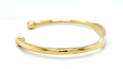 Solid 9ct Gold 7.5mm Torque Bangle 23.4g 7.5Inch