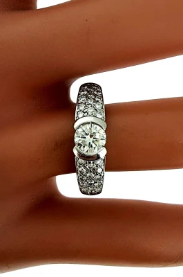 1.00ct Natural Diamond & Platinum Solitaire/Dress Ring 7.4g