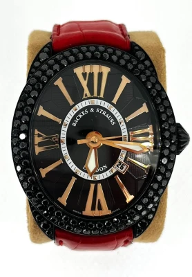 Backes & Strauss REGENT 6.00ct Black Diamond 44mm x 51mm Model: RE4452MAD2R