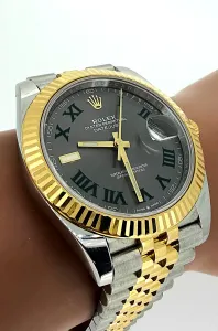 Rolex 41mm DateJust Wimbledon 18ct Gold & Stainless Steel 2026 Box & Papers