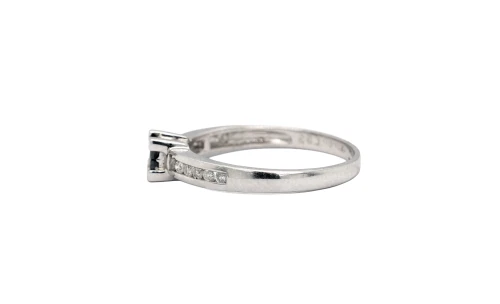 0.33ct Black & White Diamond Solitaire- 9ct White Gold 1.95g