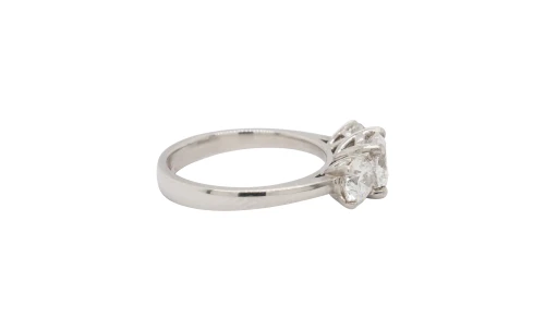 2.06ct Lab Grown Diamond & Platinum Trilogy Ring 5.6g Size: L