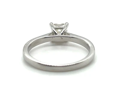 0.75ct Natural Diamond & Platinum Solitaire Ring 4.4g