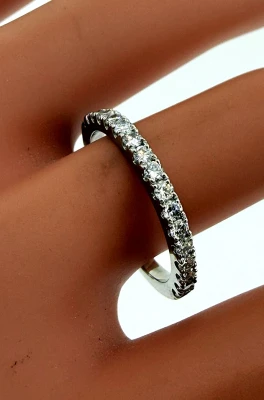 0.51ct Diamond & Platinum Eternity/Wedding Band 3.6g