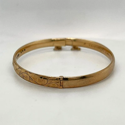 0.25ct Diamond & 9ct Gold Bangle 5.5mm 19.6g