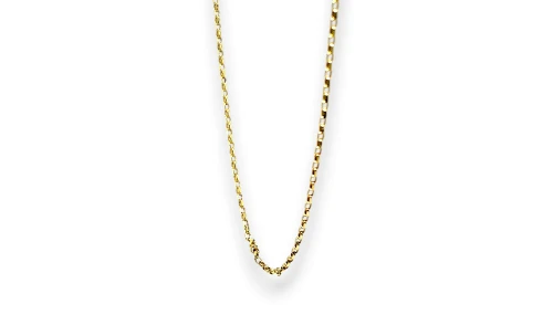 Solid 9ct Gold 1.3mm Diamond Cut Belcher Chain -18 Inch 1.75g
