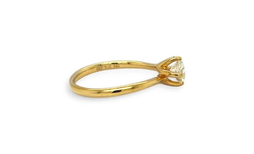 0.50ct Natural Diamond & 18ct Gold Twist Solitaire Ring 2.36g