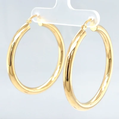 9ct Gold (43mm x 4.3mm) Hoop Earrings 3.5g