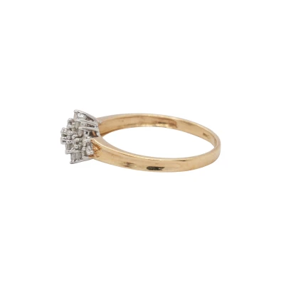 0.50ct Diamond & 9ct Gold Cluster Ring  - 2.7g