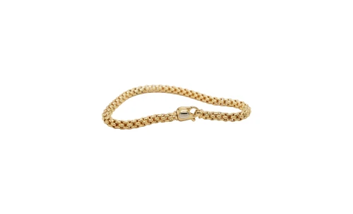 18ct Gold 4.5mm Mesh Bracelet by FOPE 11.09g 7.5Inch