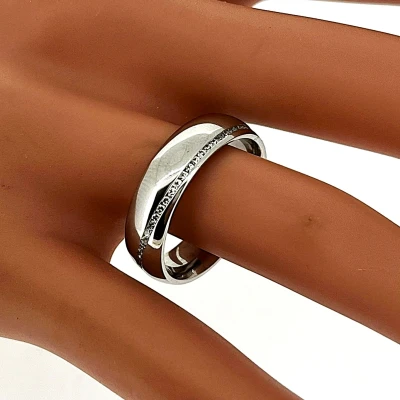 0.35ct Full Diamond & Platinum 6mm Slight Court Wedding Band 12.3g