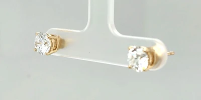 2.00ct Lab Grown Diamond  & 9ct Yellow Gold Stud Earrings 1.8g