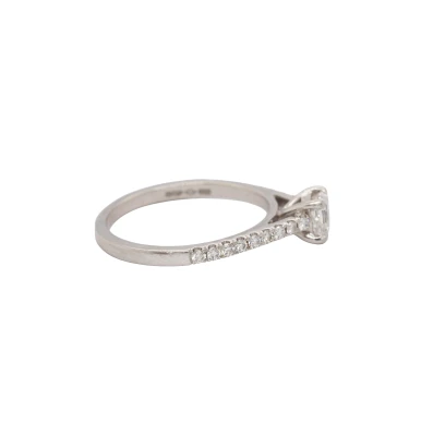 0.88ct Natural Diamond & Platinum Solitaire Ring 3.4g