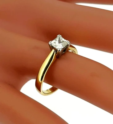0.50ct Natural Diamond 4 claw Solitaire & 18ct Gold Solitaire 4.0g