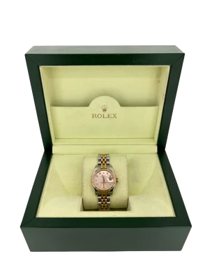 Rolex 26mm DateJust 18ct Rose Gold/Stainless Diamond Dial 2015 Box & Papers